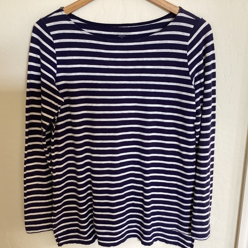 Eileen Fisher Mariniere Long Sleeve T-Shirt/Tunic